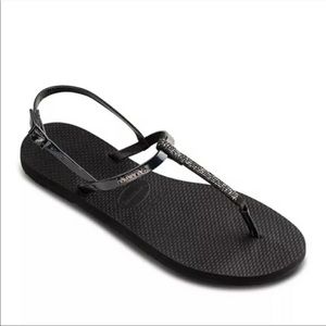 Havaiana’s Riviera crystal sandal BNWT
